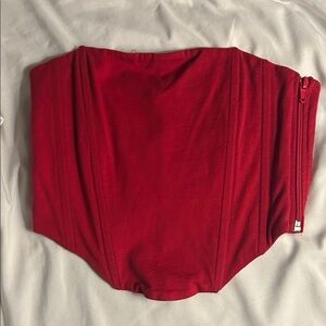 Zara Vibrant Red Corset Top